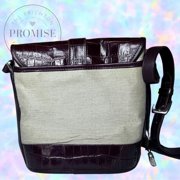 Vintage Brighton Brown & Beige
Crossbody Croc Leather Handbag - Picture 2 of 10